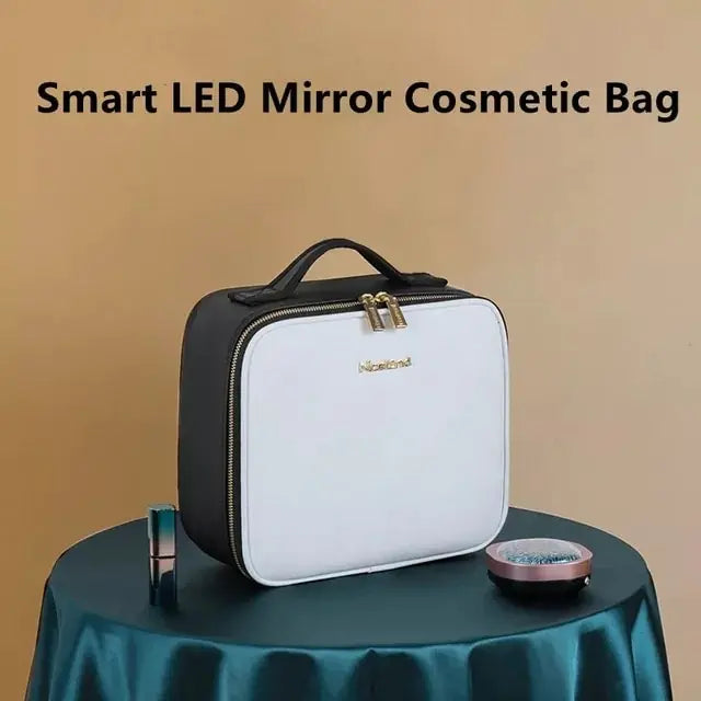 Smart LED Cosmetic Case with Mirror for travel