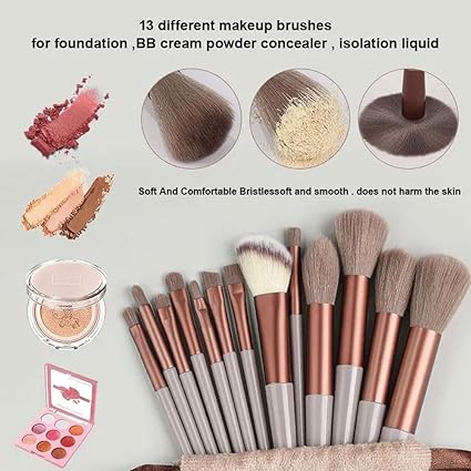 Soft Fluffy Makeup Brushes - Set of 13 Pcs