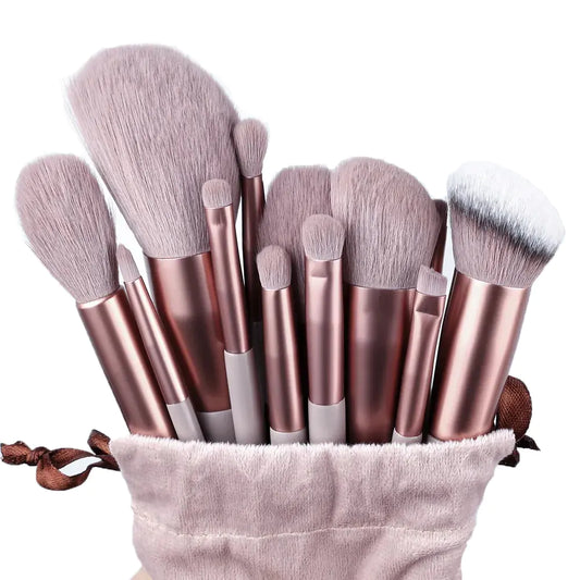 Soft Fluffy Makeup Brushes - Set of 13 Pcs