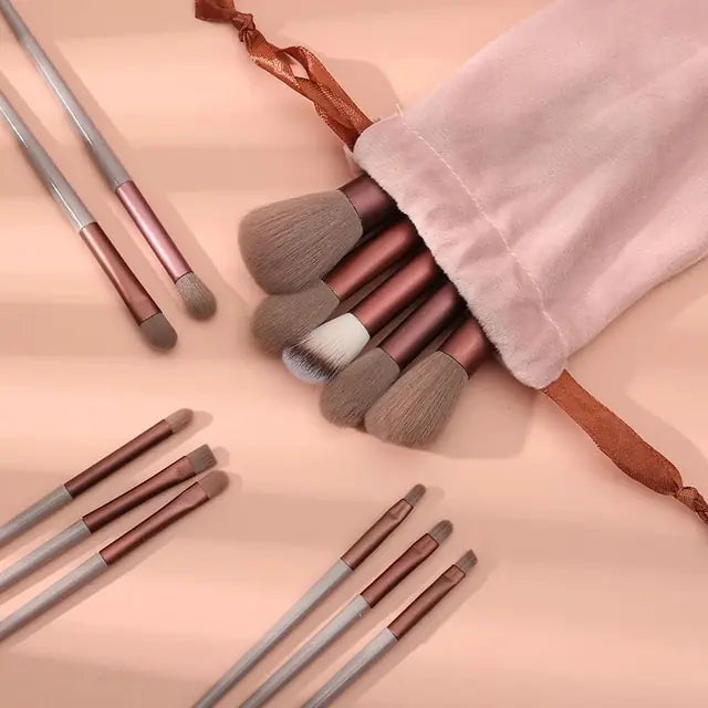 Soft Fluffy Makeup Brushes - Set of 13 Pcs