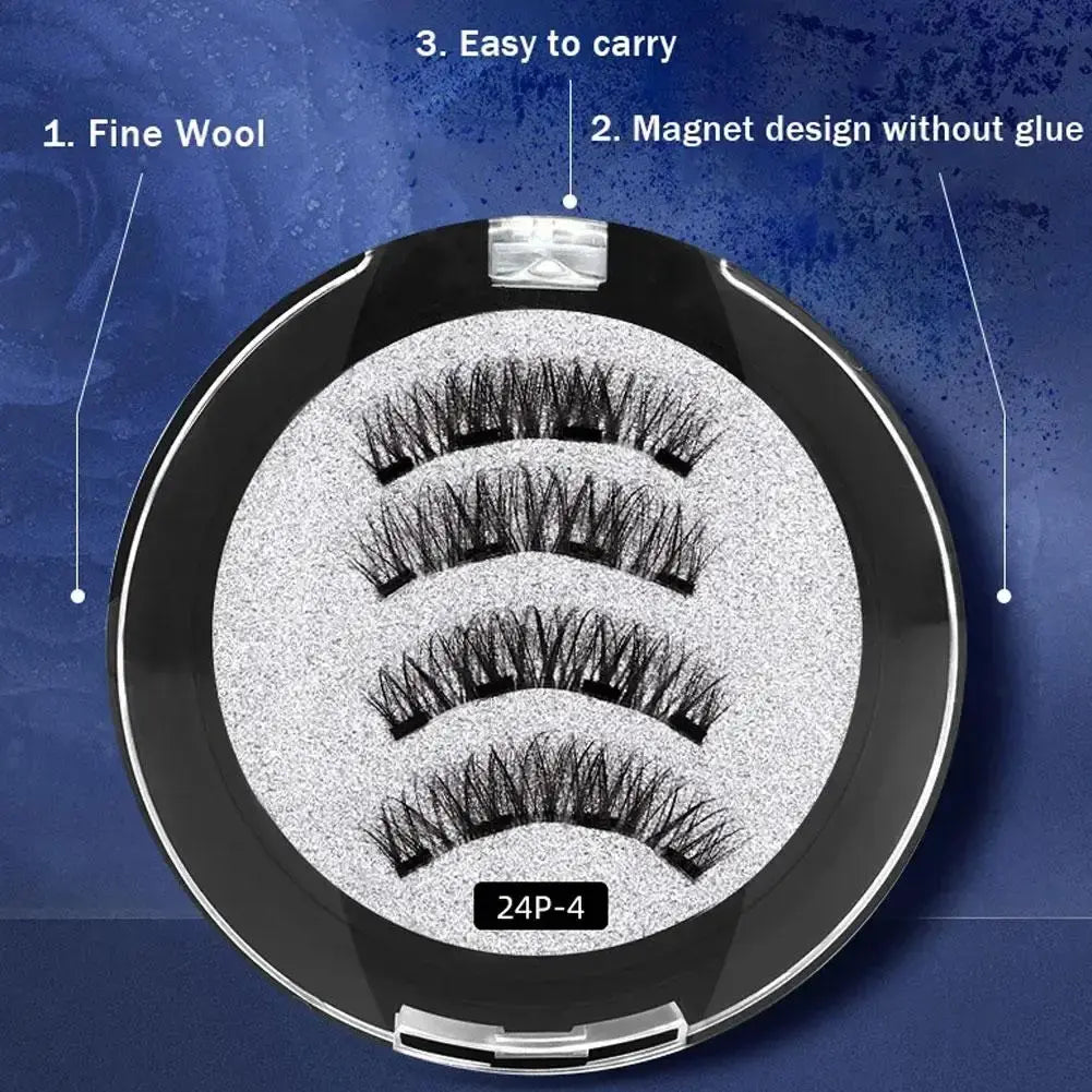 2 Pairs Reusable 3D Magnetic False Eyelashes