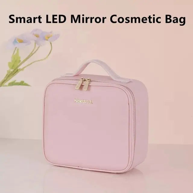 Smart LED Cosmetic Case with Mirror for travel