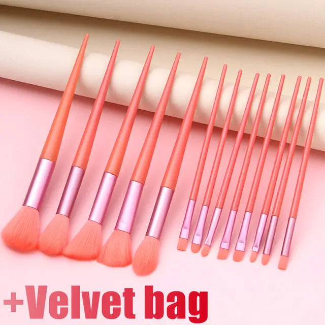 Soft Fluffy Makeup Brushes - Set of 13 Pcs