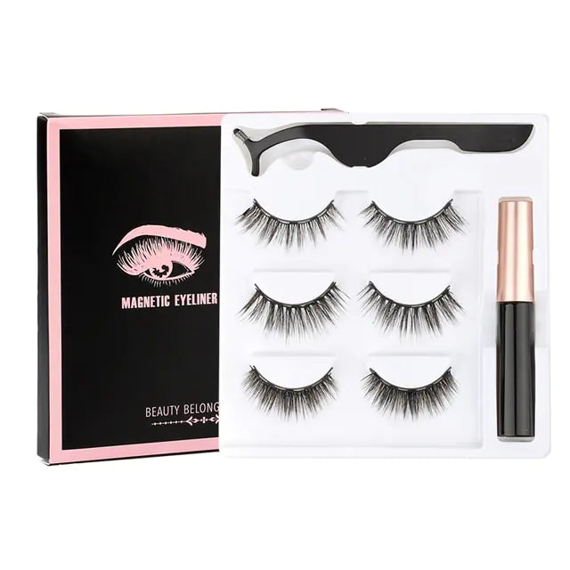 New 1/3Pairs Magnetic Eyelashes False Lashes