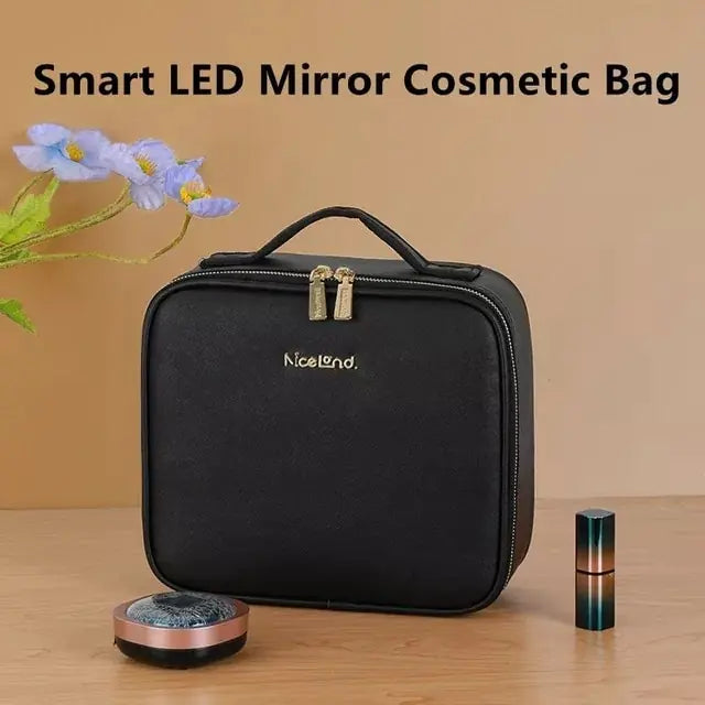 Smart LED Cosmetic Case with Mirror for travel