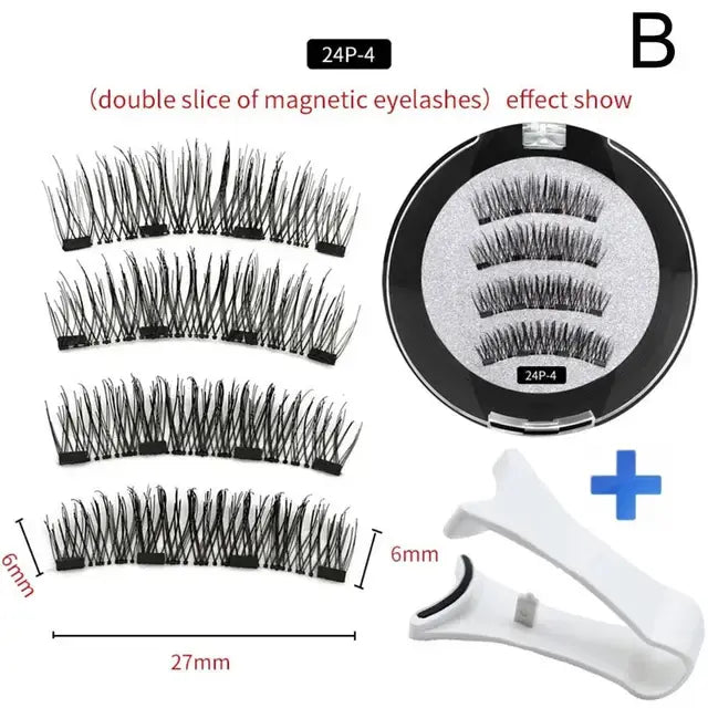 2 Pairs Reusable 3D Magnetic False Eyelashes