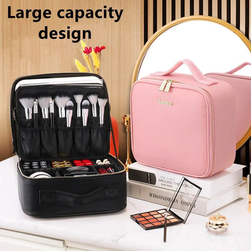 Smart LED Cosmetic Case with Mirror for travel