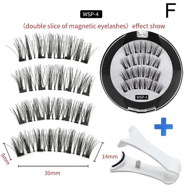 2 Pairs Reusable 3D Magnetic False Eyelashes