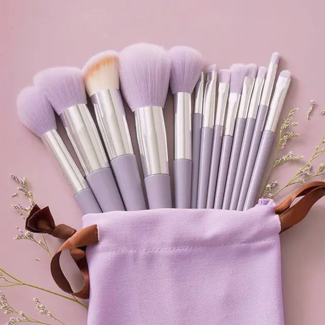 Soft Fluffy Makeup Brushes - Set of 13 Pcs